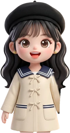 萌版欣欣子 水手服贝雷帽